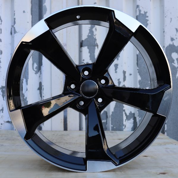 AU05 | Audi Style Wheels | Black Machined Face