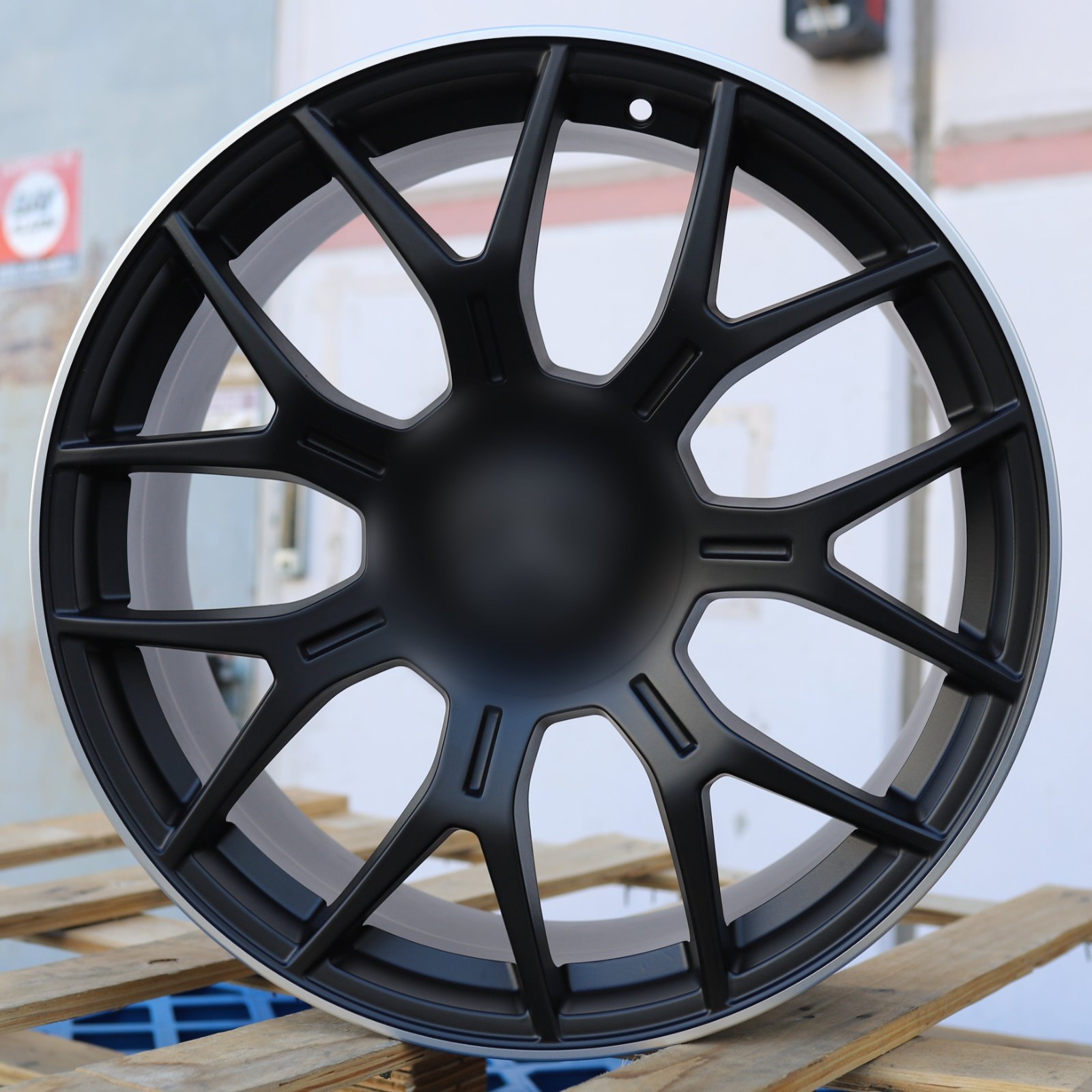 MB26 | GLC AMG Style Wheels | Satin Black Machined Lip — photo 1