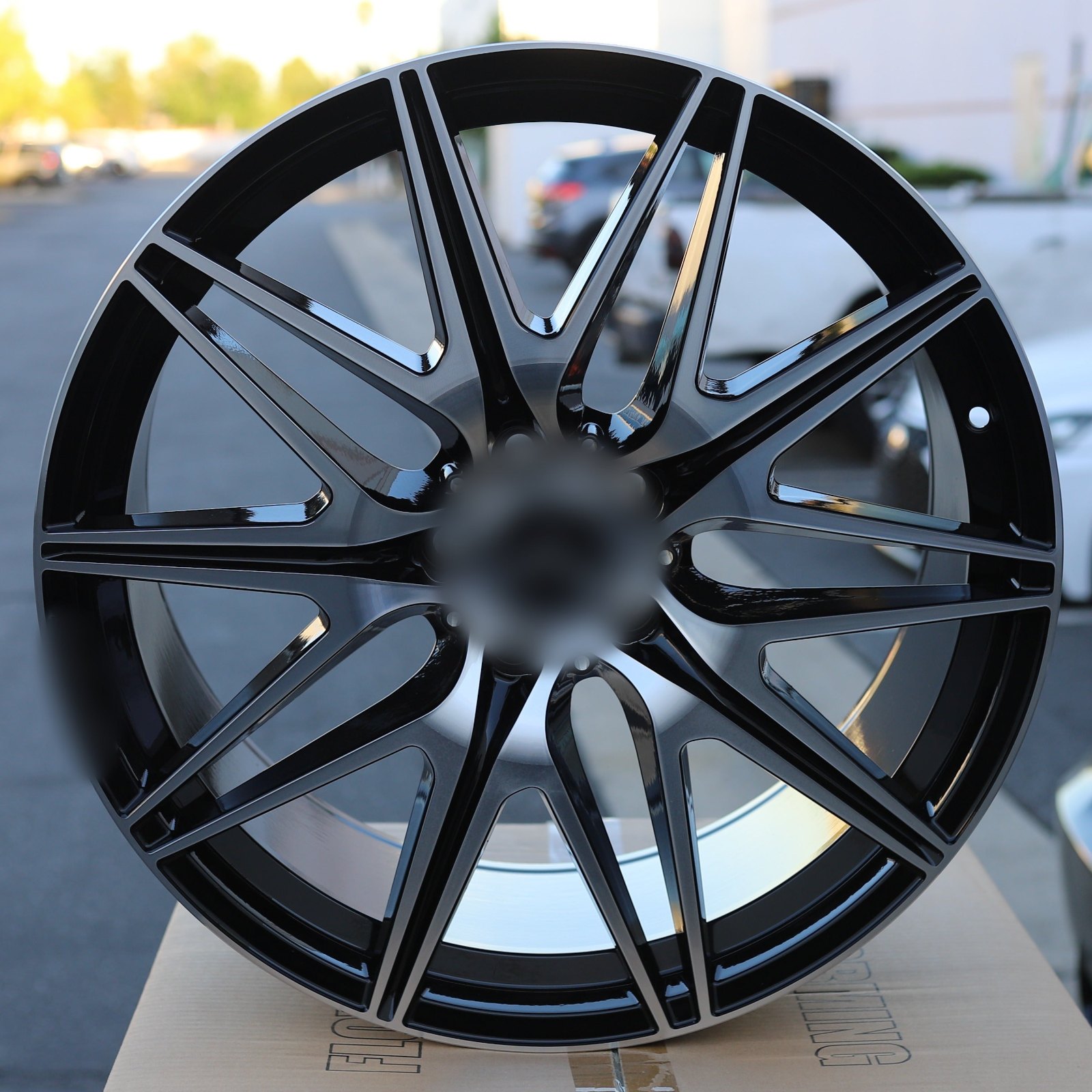 MB27 | C43 AMG Style Wheels | Black Machined Face — photo 1