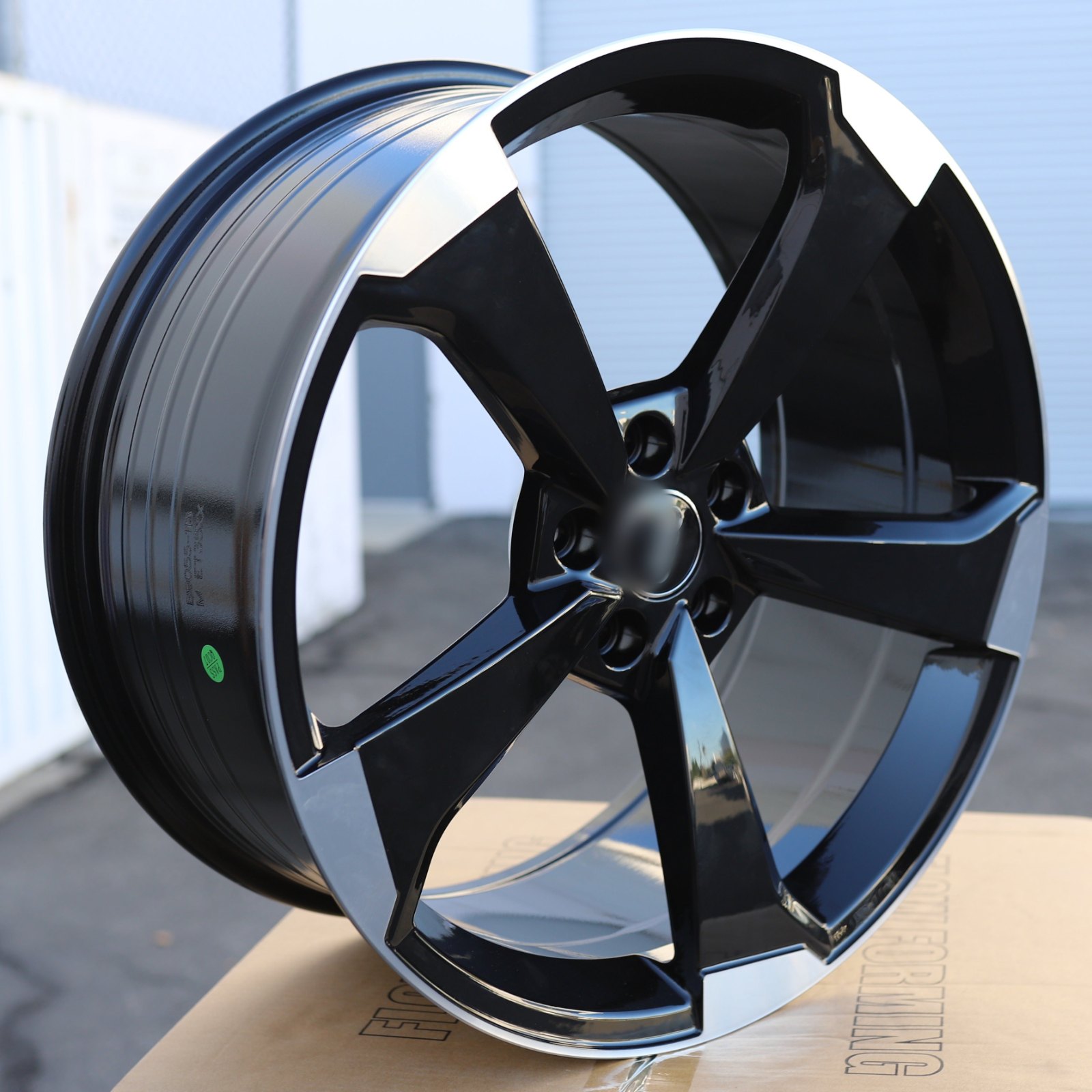 AU02 | Audi Style Wheels | Black Machined Face — photo 1