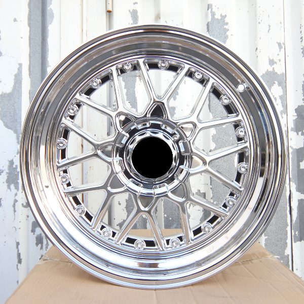 BTS-3 | BBS RS2 Style Wheels | White Chrome w/ Chrome Rivets