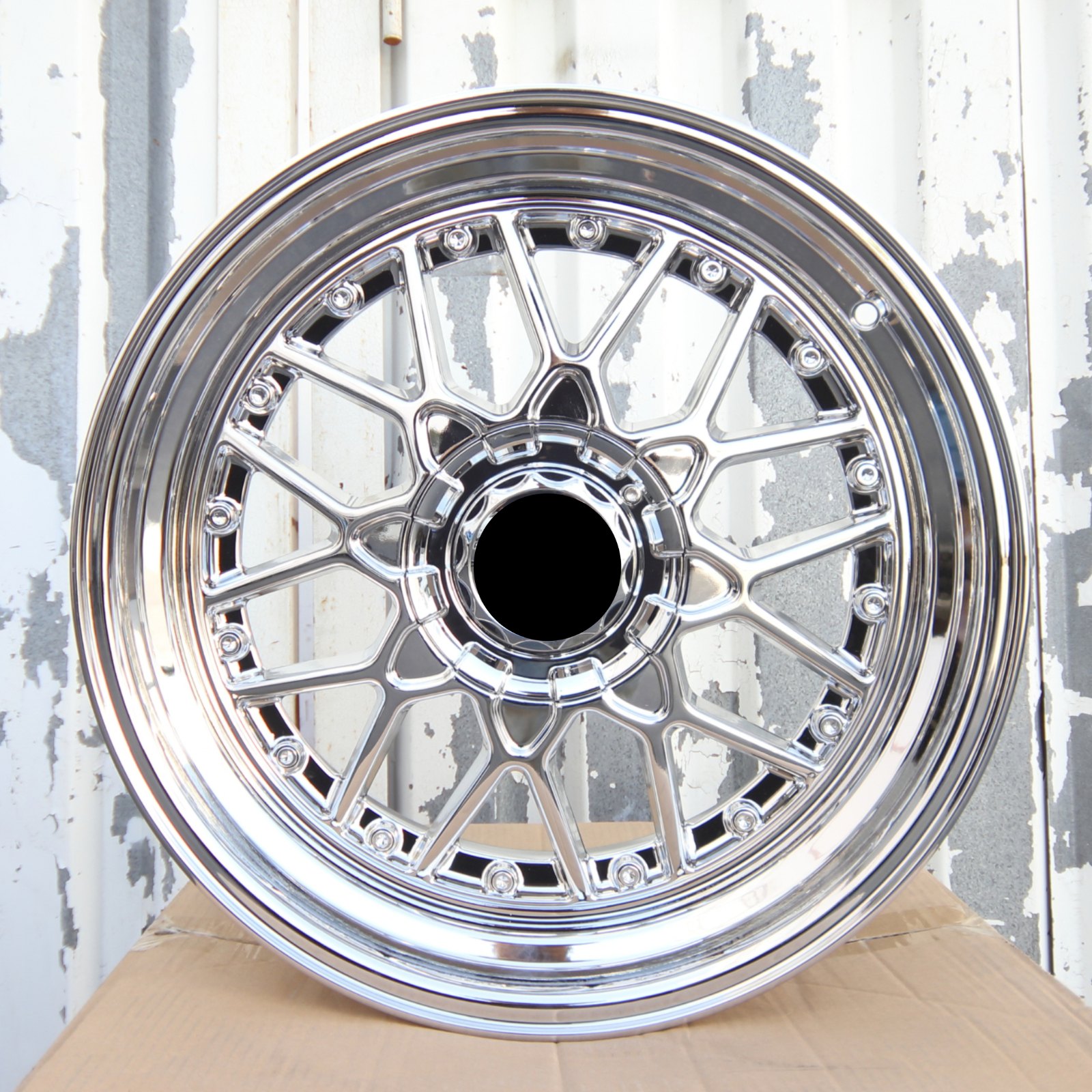 BTS-3 | BBS RS2 Style Wheels | White Chrome w/ Chrome Rivets — photo 1