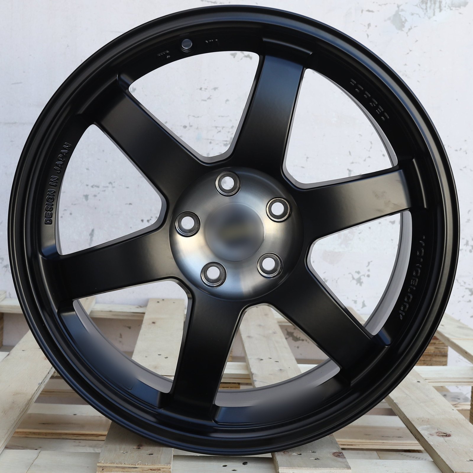 RA-1 | Volk Rays TE37 Style Wheels | Matte Black Machined Center — photo 1