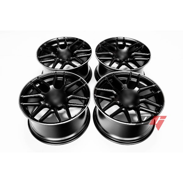 20" Black with Machined Face Wheels | 20x8.5 ET38 / 20x9.5 ET43 5x112 CB66.6 | Staggered Set of 4 Fits BMW