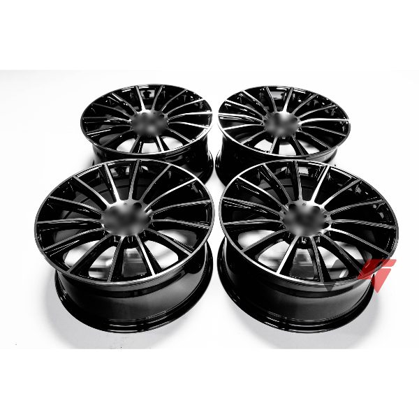 19" Gloss Black with Machined Face Wheels | 19x8.5 ET45 / 19x9.5 ET43 5x112 CB66.6 | Staggered Set of 4 Fits BMW