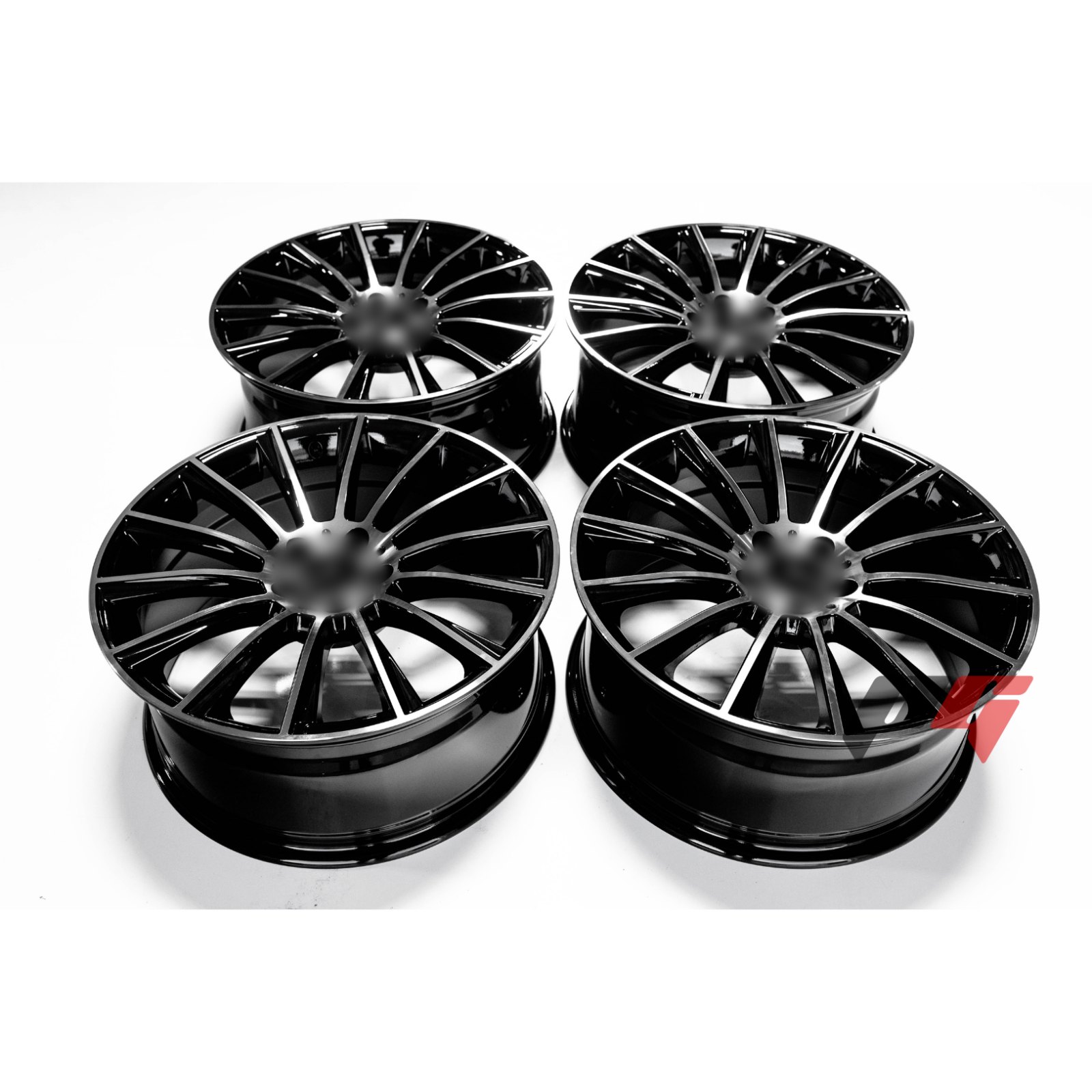 19" Gloss Black with Machined Face Wheels | 19x8.5 ET45 / 19x9.5 ET43 5x112 CB66.6 | Staggered Set of 4 Fits BMW — photo 1