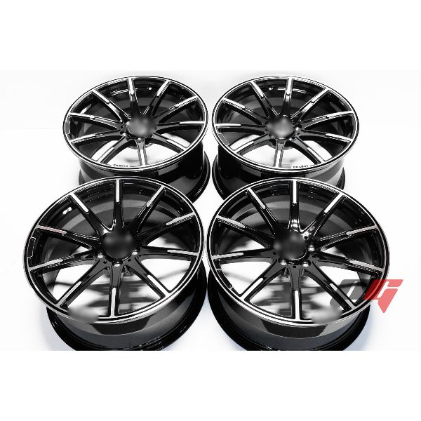 20" Black with Machined Face Wheels | 20x8.5 ET38 / 20x9.5 ET42 5x112 CB66.6 | Staggered Set of 4 Fits BMW
