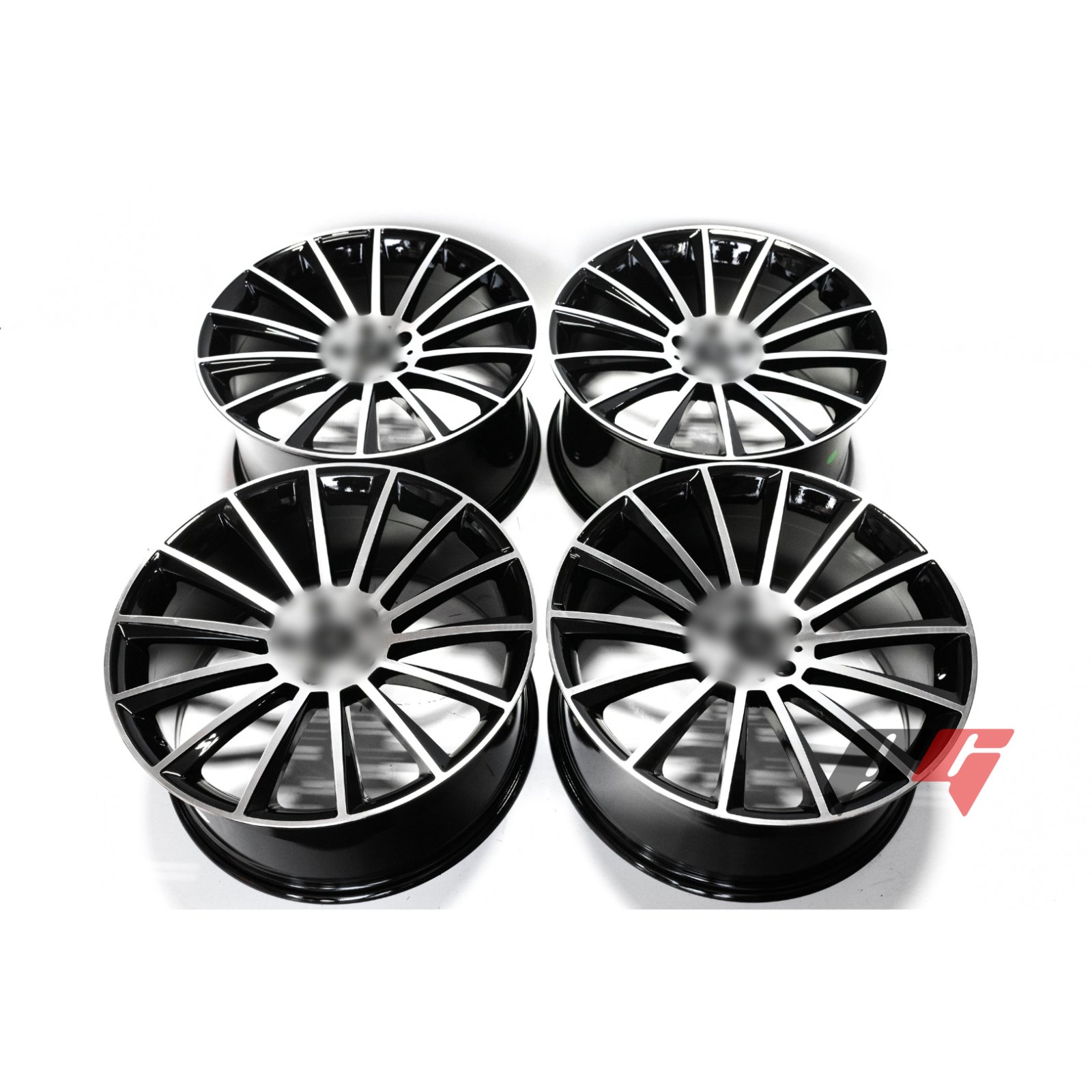 19" Sleek Black Machined Face Wheels | 19x8.5 ET42 / 19x9.5 ET45 5x112 CB66.6 | Staggered Set of 4 Fits BMW — photo 1